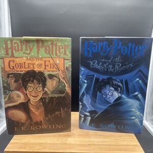 Harry Potter & Goblet of Fire Hardcover First Edition & Order Of The Phoenix